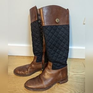 Tory Burch Quilted Rosalie Riding Boots sz9